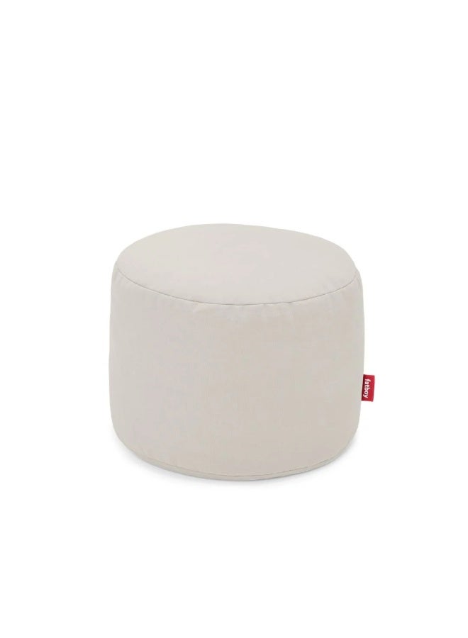Fatboy Point Soft Canvas Indoor Pouf (Small) | Made from 100% recycled polyester | Lightweight and easy to move | Multifunctional use as a seat, footrest, or side table | 50 × 35 cm - Cool Grey - Image 1